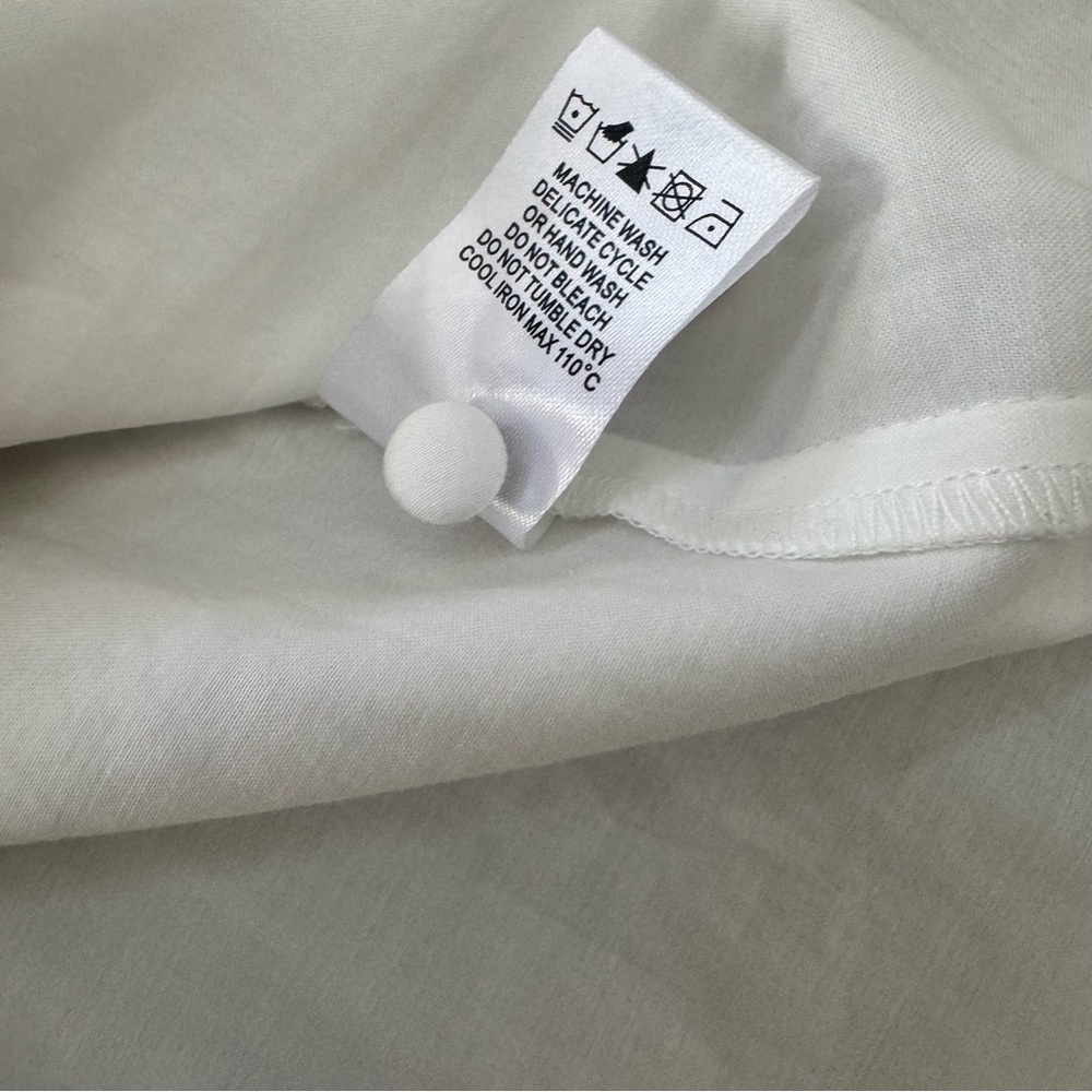 CROSBY by Mollie Burch White High Neck Blakely Blouse medium - Picture 8 of 11